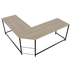 Corner loft table Neman NOI, Sand oak / Black